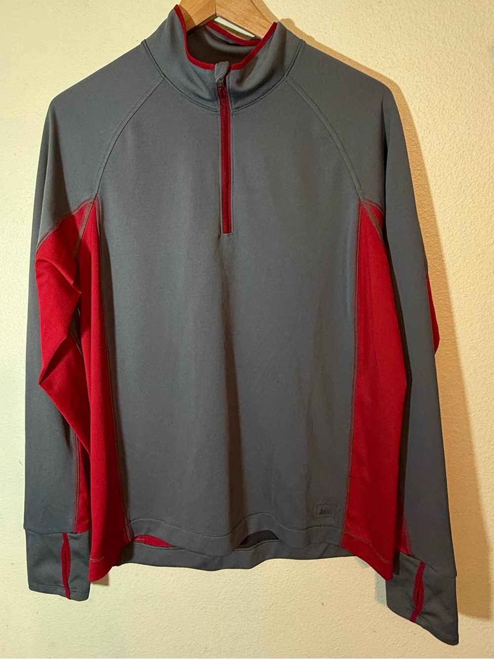 REI Men's Long Sleeve Quarter Zip Pullover - Size Medium